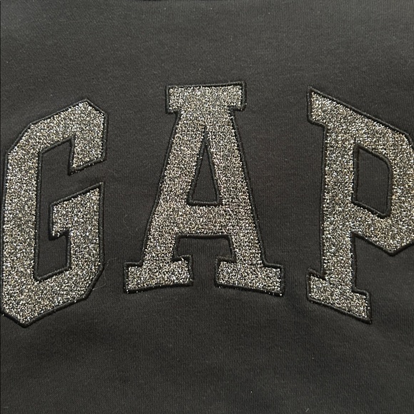 GAP Black Hoodie with Silver Glitter Logo - Picture 5 of 5